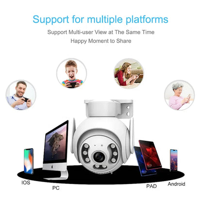 New Arrival 3MP HD PTZ WiFi Camera Dual Lens Dual Screen IP Camera Outdoor Auto Tracking Security Protection CCTV Surveillance V380
