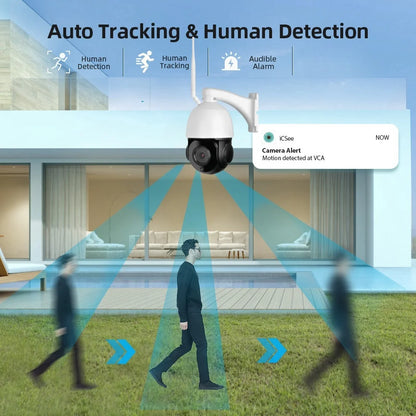 High Quality 30X Zoom PTZ Camera Xmeye 4K WiFi Camera Outdoor Human Auto Tracking  NVR Cloud Storage Wireless IP Security Camera