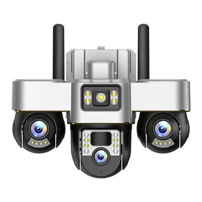 V380 New Solar 4G 3 PTZ 3 Screen VTS30-G-F Security Monitoring Camera CCTV Solar Camera