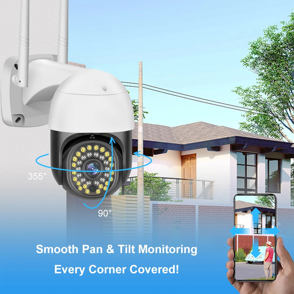 V380 Wireless Digital Video Camera 2 Way Audio Colorful Night Vision  Surveillance Camera CCTV PTZ Camera