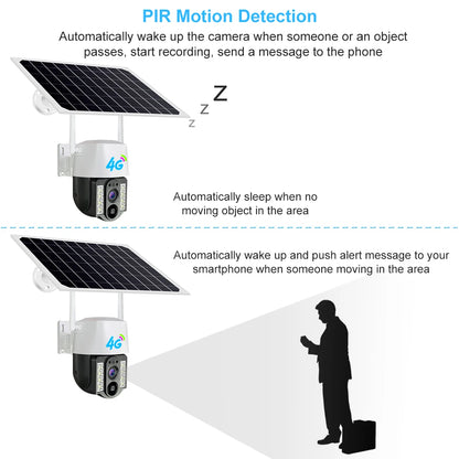 V380 Network APP Video Recorder Surveillance Wireless Outdoor IP PTZ Security Camera With Solar Panel Solar 4G Camera