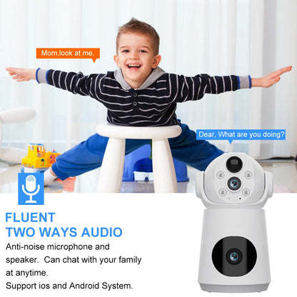 V380 6MP Two Way Audio Mini Cctv Security Camera Baby Wireless Audio Smart Battery CCTV Camera