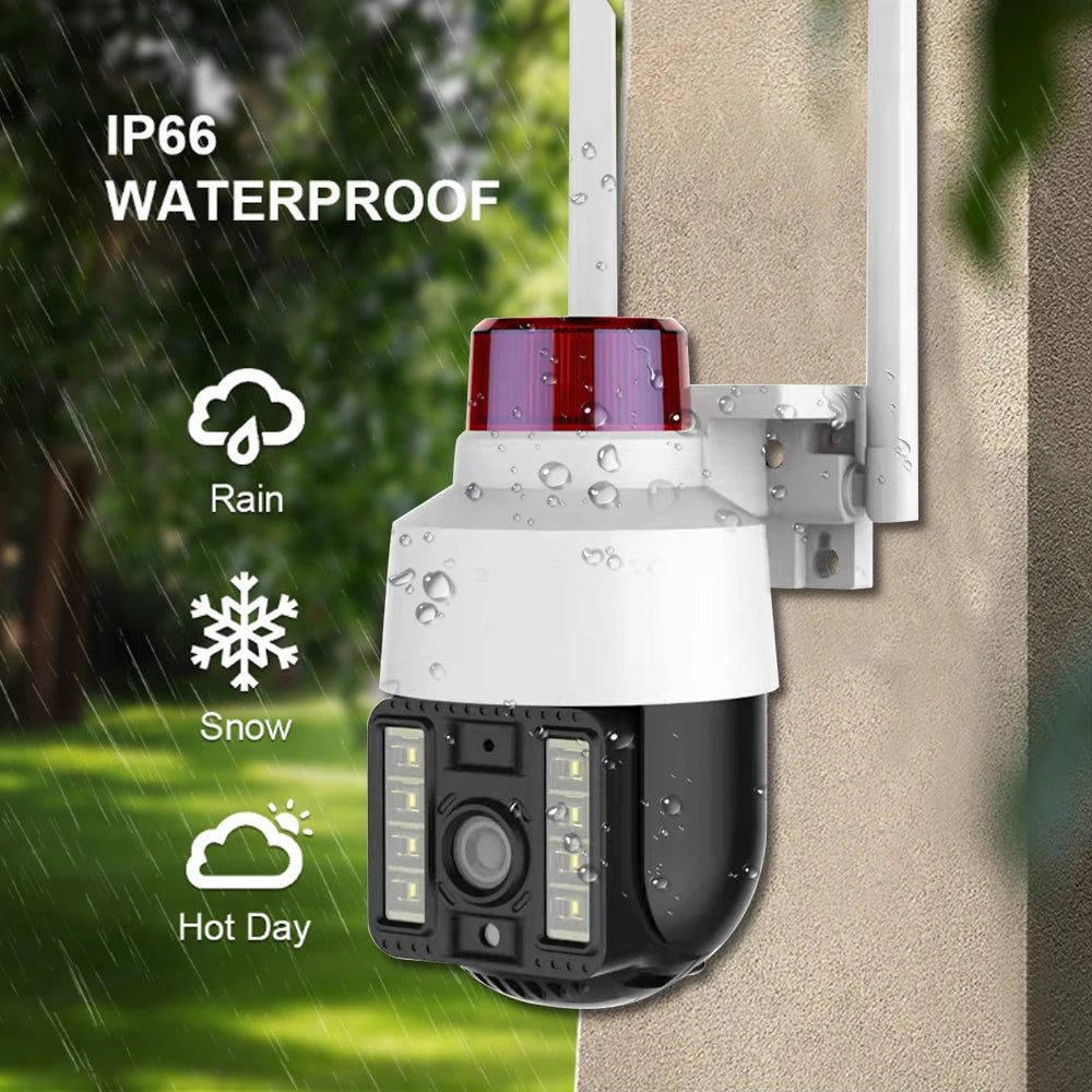 V380 Outdoor Indoor Waterproof Network Camera CCTV Camera 2MP Night Vision Alarm High-Definition PTZ Camera