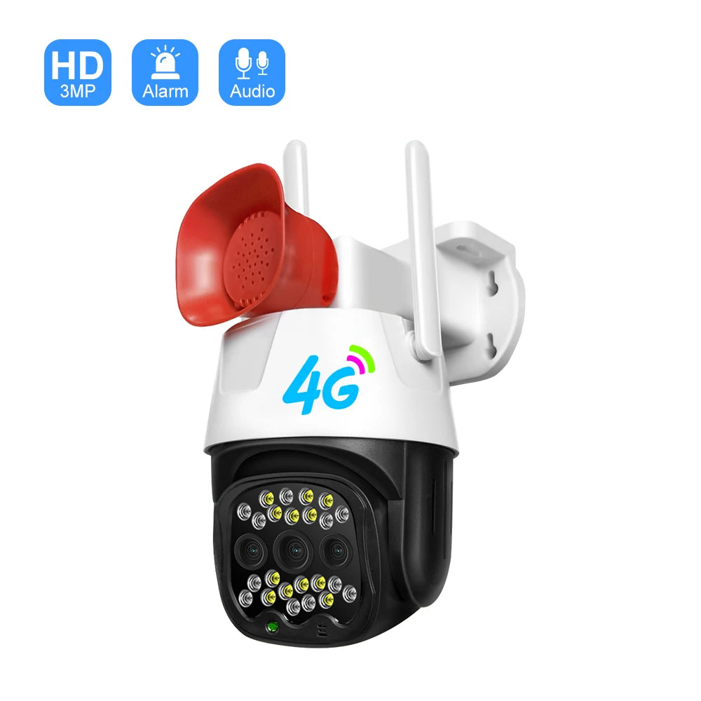 V380 Pro H.265 4G SIM Card CCTV Camera Digital Tracking PTZ Camera Auto Trail Camera 4G