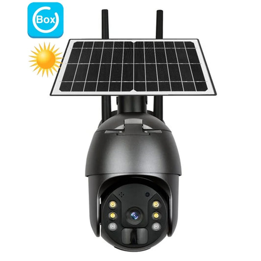 Hot Selling Black Ubox Rechargeable Battery Solar Camera 4G SIM Card Security Wireless Outdoor PTZ Waterproof WiFi Camera