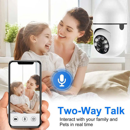Hot Selling CCTV Bulb Camera 2MP Bulb E27 Auto Tracking Motion Detection WiFi Light Bulb Security Camera ICSEE