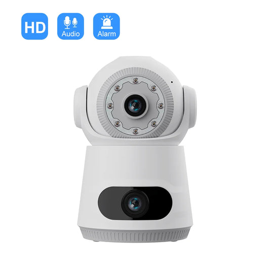 New V380 Dual Lens Camera 4MP HD Smart Home WiFi Security Camera for Baby Monitor Network Indoor Dual Lens Camera