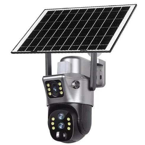 V380 Pro 10x Zoom 3 Lens Solar Camera 6K 12MP Ultra High Definition Outdoor PTZ Camera IP66 Waterproof Home Security CCTV Camera