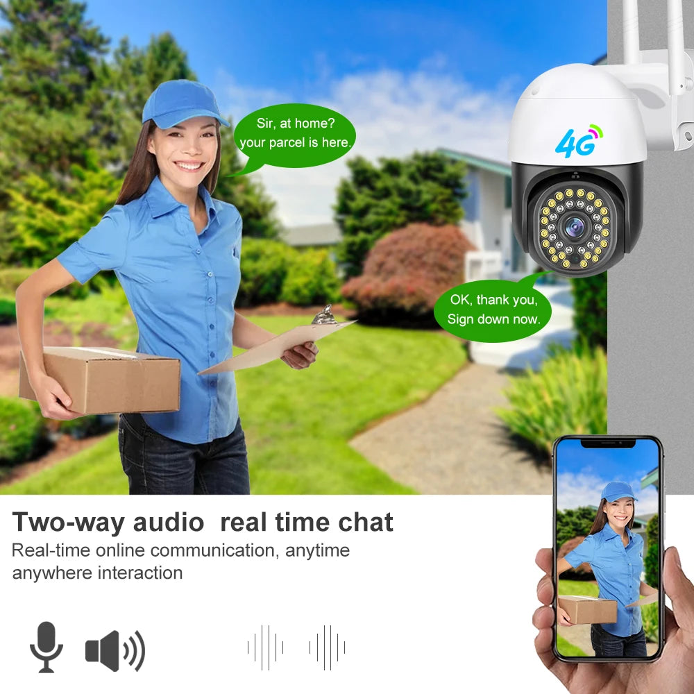 High Speed Selling Wireless CCTV Outdoor 4G Camera 3MP Night Vision Two Way Talk Waterproof PTZ Camera