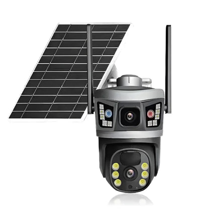 Hot Sales V380 Pro 6MP Dual Lens Solar Camera 4G WiFi PTZ Network Camera 3K CCTV Outdoor Security Camera IP66 Waterproof