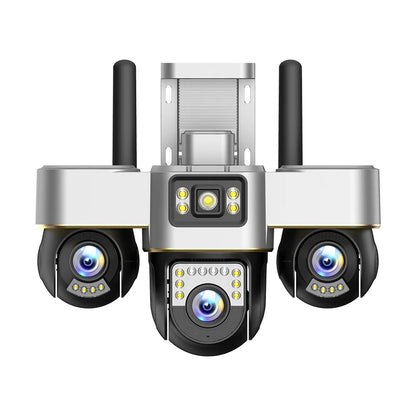 New V380 Outdoor IP66 Waterproof Camera 4G SIM Card Network Camera 3 Lenses 3 Views 3 PTZ Cameras
