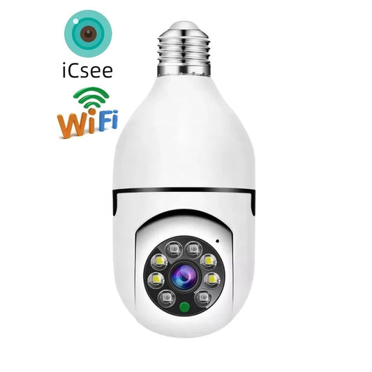 Hot Selling CCTV Bulb Camera 2MP Bulb E27 Auto Tracking Motion Detection WiFi Light Bulb Security Camera ICSEE