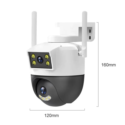 V380 Dual Lens 1080P HD CCTV WiFi Camera With 360 No Dead Ends Two Shots Auto Tracking Surveillance