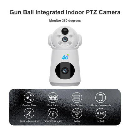 V380 4MP Dual Lens Indoor Baby Camera 4G Low-Power Battery Camera CCTV Camera