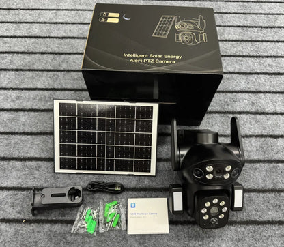 2025 New Outdoor 8MP Dual Lens HD Solar 4G Camera With Built in Battery Security Camera Outdoor IP66 Waterproof CCTV Camera V380 Pro