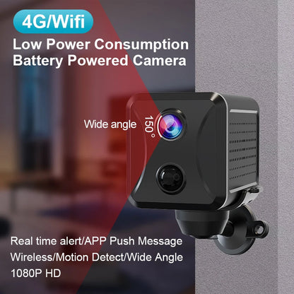 Smart Ubox APP 4G/WiFi Mini Camera PIR Detection Battery Powered Wireless Cameras Motion Detect Network Small Camera