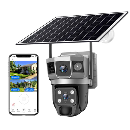 Hot Selling V380 Intelligent WiFi Camera IP Solar Gimbal Outdoor Color Night Vision Camera Foldable Solar Panel Solar Camera