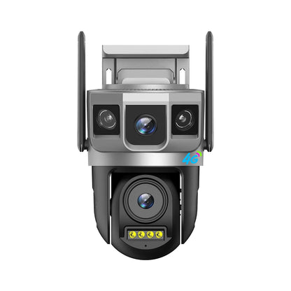V380 Pro Two-Way Voice Intercron 4G SIM Card Outdoor Camera Dual Lens 3 Views 4G Camera