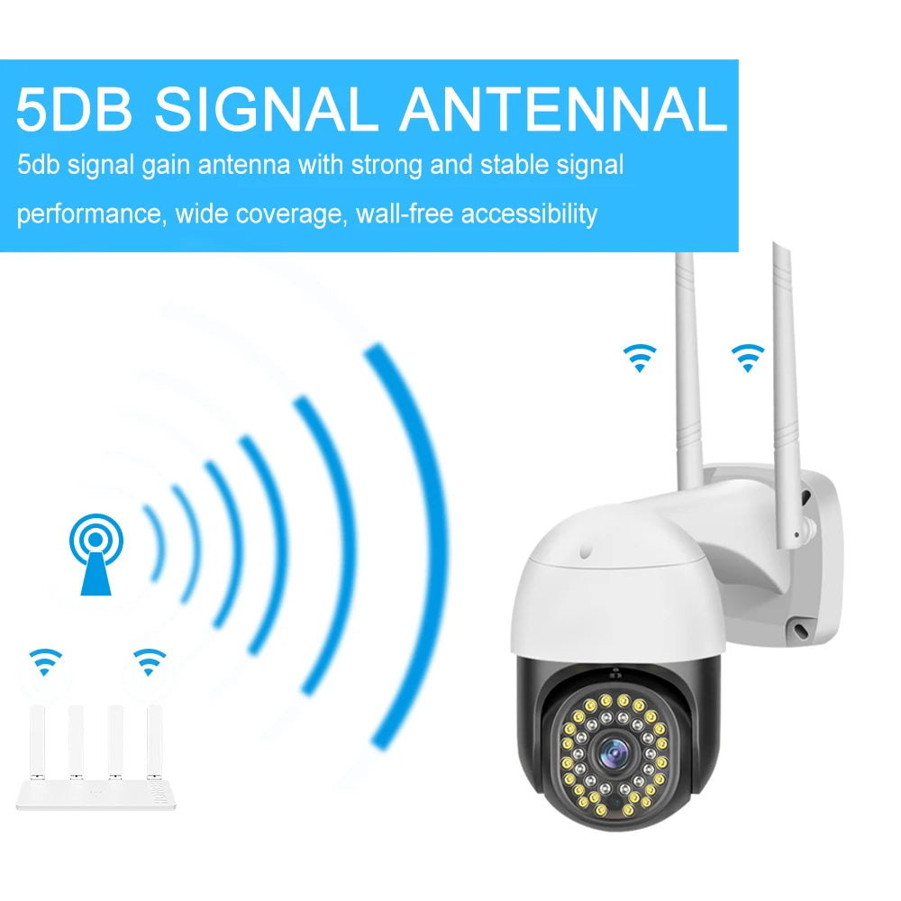 V380 Wireless Digital Video Camera 2 Way Audio Colorful Night Vision  Surveillance Camera CCTV PTZ Camera
