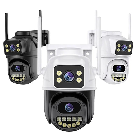 Hot Sales ICSEE Smart 360 PTZ Auto Tracking 6MP Dual Lens Camera Color Night Vision IP Home Security Wireless CCTV Outdoor WiFi Camera