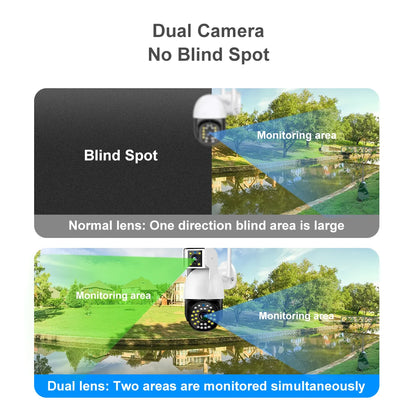 V380 Pro 2K HD Auto Tracking Baby Monitor Outdoor Home Protection Security Bullet Baby Camera Dual Lens 4G SIM Card CCTV Camera