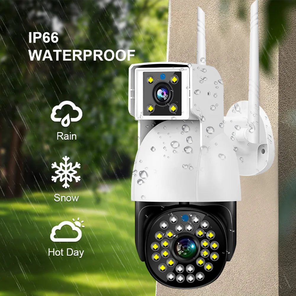 V380 Pro 2K HD Auto Tracking Baby Monitor Outdoor Home Protection Security Bullet Baby Camera Dual Lens 4G SIM Card CCTV Camera
