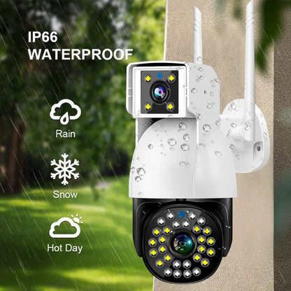 V380 Pro 2K HD Auto Tracking Baby Monitor Outdoor Home Protection Security Bullet Baby Camera Dual Lens 4G SIM Card CCTV Camera