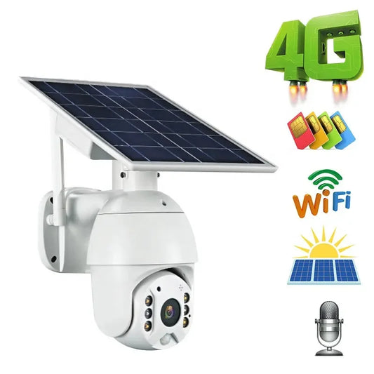 S10 5MP 4G Solar Powered PTZ Ubox Outdoor Wireless Camera With SIM Card System PIR Security 5MP WiFi CCTV Solar Camera