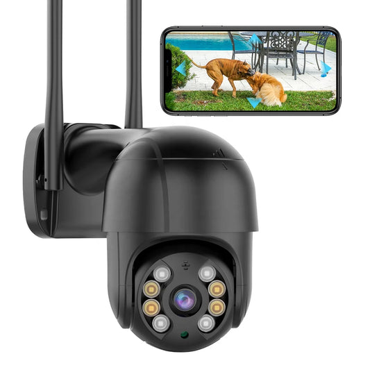 Hot Sales Black 3MP/4MP/5MP/8MP 2K 4K Pixel ICSEE Automatic Tracking Color Night Vision Wireless WiFi Camera Outdoor IP66 Waterproof CCTV Camera