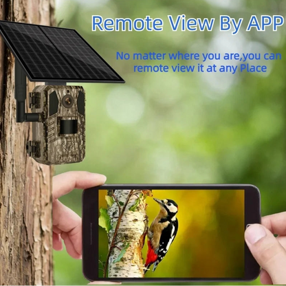 3MP Wireless Hunting Camera With Solar Panel Rechargeable Batteries Support PIR Sensor 4G Hunting Camera