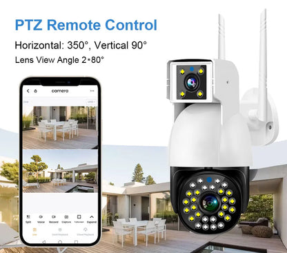 V380 Pro Dual Lens 360 Baby Monitor Network Video Wireless Auto Tracking Night Vision Bullet PTZ Home Security  IP CCTV Camera
