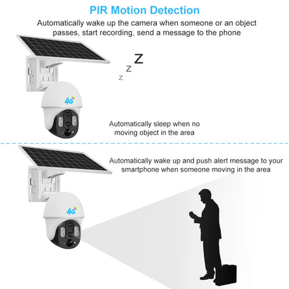 Hot Selling Outdoor Solar Camera V380 Outdoor PTZ Camera 2MP Pixel 10x Zoom CCTV Security Camera 4G SIM Card Camera