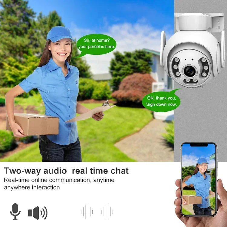 New Arrival 3MP HD PTZ WiFi Camera Dual Lens Dual Screen IP Camera Outdoor Auto Tracking Security Protection CCTV Surveillance V380