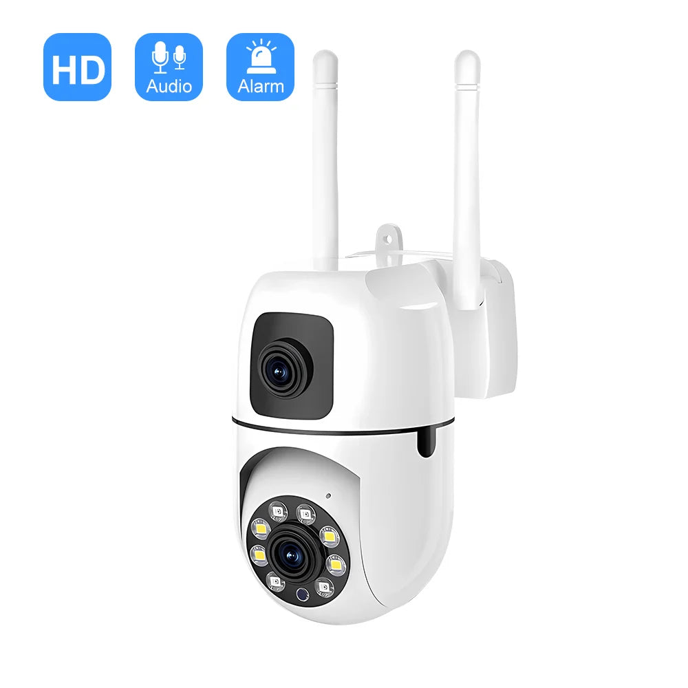 New V380 Mini Indoor PTZ Dual Lens Camera 4MP HD Smart Home WiFi Security for Baby Monitor Indoor Network Dual Lens Camera