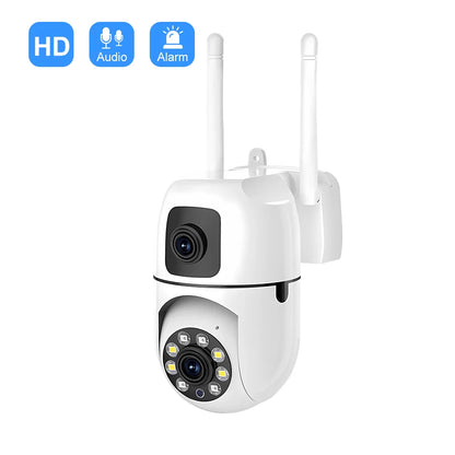 New V380 Mini Indoor PTZ Dual Lens Camera 4MP HD Smart Home WiFi Security for Baby Monitor Indoor Network Dual Lens Camera