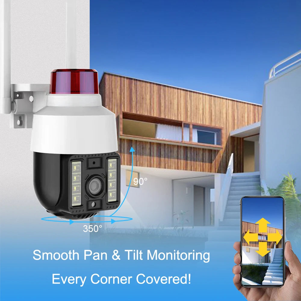 V380 Outdoor Indoor Waterproof Network Camera CCTV Camera 2MP Night Vision Alarm High-Definition PTZ Camera