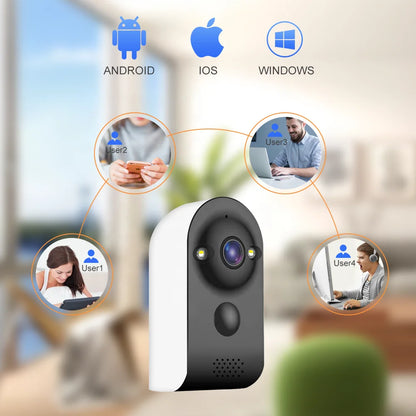 Wireless Battery Camera WiFi Outdoor Security Waterproof IP Closed-Circuit Television Indoor AI Sports Camera V380