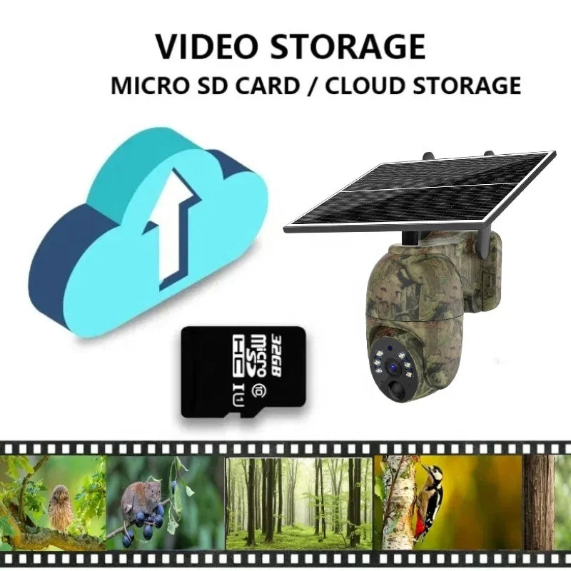 UBOX 2K Hunting LTE 4G SM Card Camouflage Solar CCTV IP Trail Camera 4G Live Camera Hunting Camera 4G