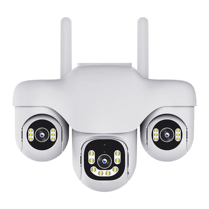 V380 New Private Model 4G White Outdoor PTZ Camera 3 PTZ 3 Screen Cloud Storage Network CCTV Camera