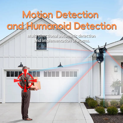 Hot Sales 3 Lenses 3 Screens Outdoor WiFi Waterproof PTZ Camera Home Protection CCTV Security Camera