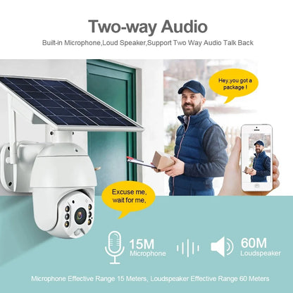 S10 5MP 4G Solar Powered PTZ Ubox Outdoor Wireless Camera With SIM Card System PIR Security 5MP WiFi CCTV Solar Camera