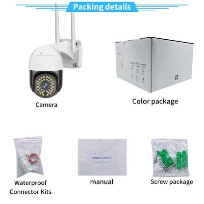 V380 Wireless Digital Video Camera 2 Way Audio Colorful Night Vision  Surveillance Camera CCTV PTZ Camera