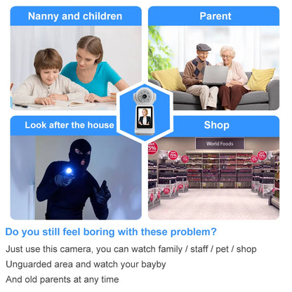 New Video Camera Wireless IP Camera V380 WiFi IP Indoor 2 Ways Audio Home Smart Network Baby Monitor
