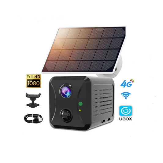 Hot Selling Ubox 2MP WiFi Solar CCTV Camera 1080P Mini Battery Camera 3800Mah Rechargeable Battery Solar 4G SIM Card Mini Camera