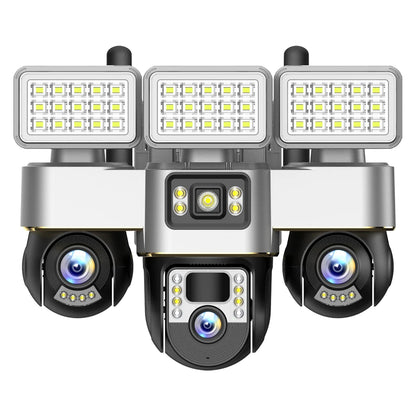 V380 New Solar Powered 4G 3 PTZ and 3 Screen VTS30A-G-F Solar Powered Camera CCTV Camera