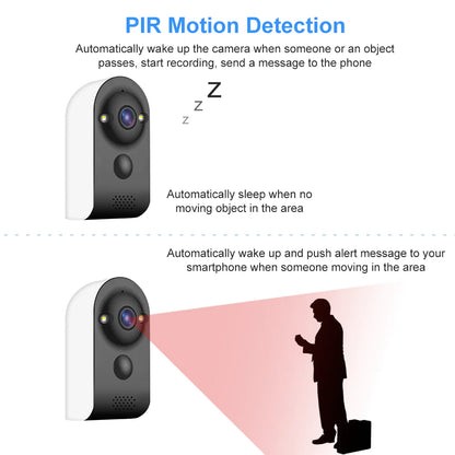 Wireless Battery Camera WiFi Outdoor Security Waterproof IP Closed-Circuit Television Indoor AI Sports Camera V380