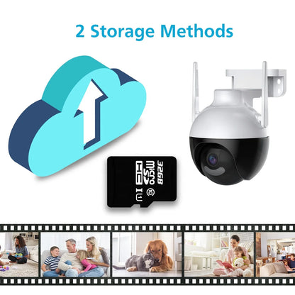 Factory ICSEE 2K 4MP PTZ CCTV Outdoor Camera Auto Tracking PTZ Camera WiFi Human Auto Tracking CCTV WIFI Camera