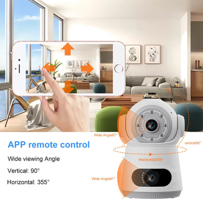 V380 Dual Lens 4G  Indoor Camera Night Vision Auto Tracking Security  Smart Home Camera