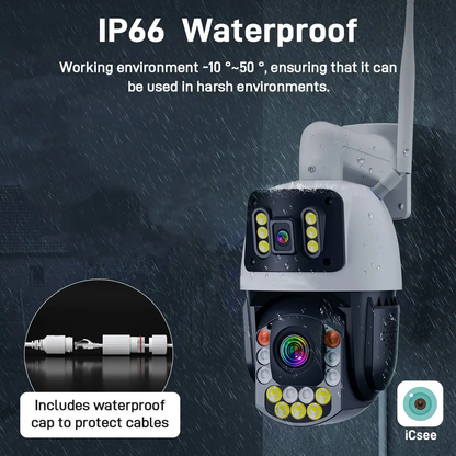 8MP Ultra HD 50X Zoom 4G WiFi Outdoor Network Camera Night Vision Auto Tracking Outdoor Waterproof PTZ Camera