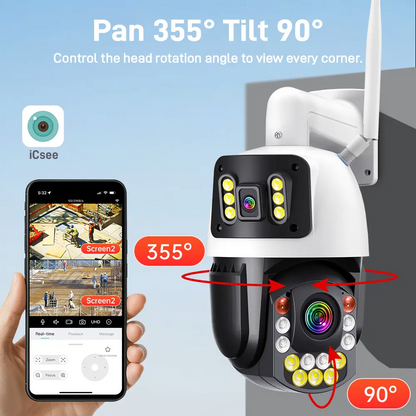 8MP Ultra HD 50X Zoom 4G WiFi Outdoor Network Camera Night Vision Auto Tracking Outdoor Waterproof PTZ Camera